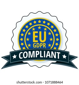 EU GDPR Compliant label illustration