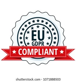 EU GDPR Compliant label illustration
