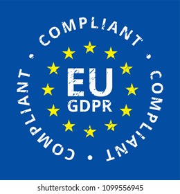 EU GDPR Compliant label illustration