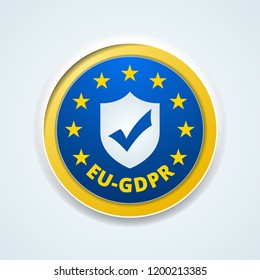 EU GDPR confirm button illustration