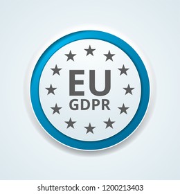 EU GDPR confirm button illustration