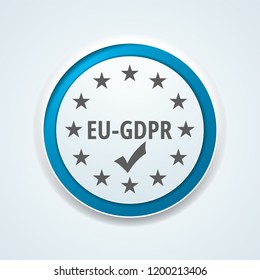 EU GDPR confirm button illustration