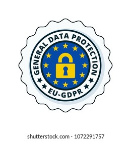 EU GDPR label illustration