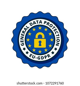 EU GDPR label illustration