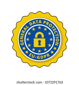 EU GDPR label illustration