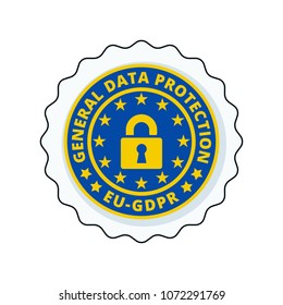 EU GDPR label illustration