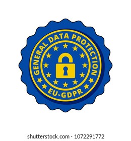 EU GDPR label illustration