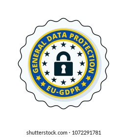 EU GDPR label illustration