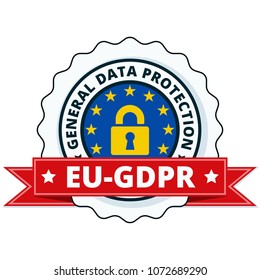 EU GDPR label illustration