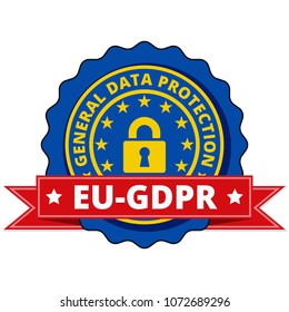 EU GDPR label illustration