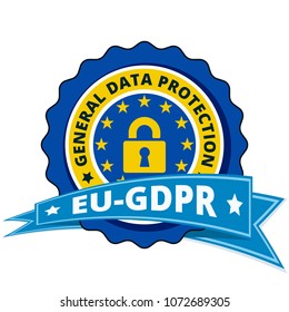 EU GDPR label illustration