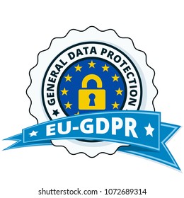 EU GDPR label illustration