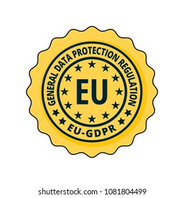 EU GDPR label illustration