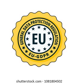 EU GDPR label illustration