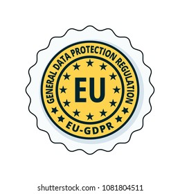 EU GDPR label illustration