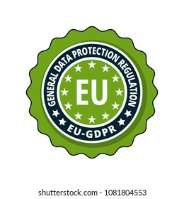 EU GDPR label illustration