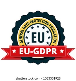 EU GDPR label illustration