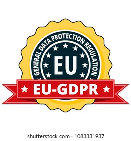 EU GDPR label illustration