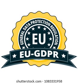 EU GDPR label illustration