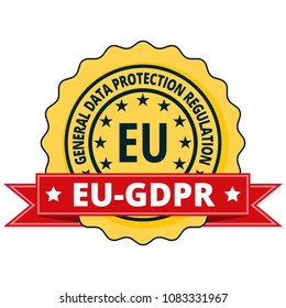 EU GDPR label illustration