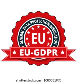 EU GDPR label illustration