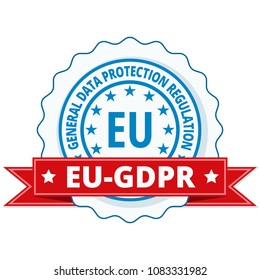 EU GDPR label illustration