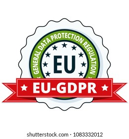 EU GDPR label illustration
