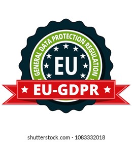 EU GDPR label illustration