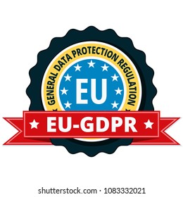 EU GDPR label illustration