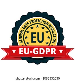 EU GDPR label illustration