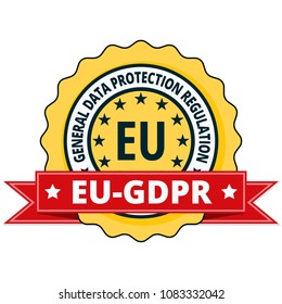 EU GDPR label illustration