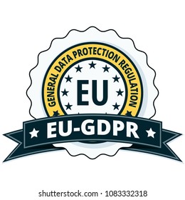 EU GDPR label illustration