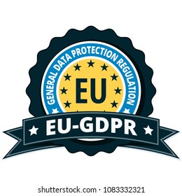 EU GDPR label illustration