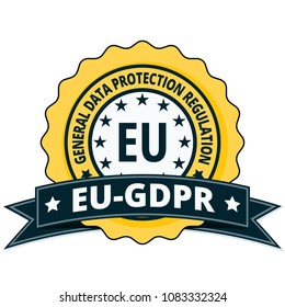 EU GDPR label illustration