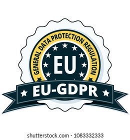 EU GDPR label illustration