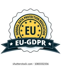 EU GDPR label illustration