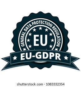 EU GDPR label illustration