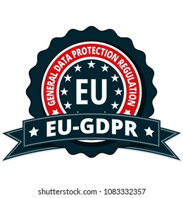 EU GDPR label illustration