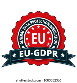 EU GDPR label illustration