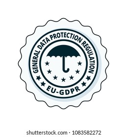 EU GDPR label illustration