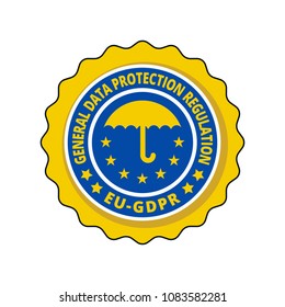 EU GDPR label illustration