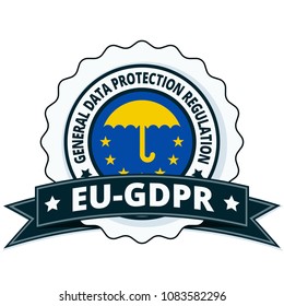 EU GDPR label illustration