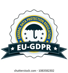 EU GDPR label illustration
