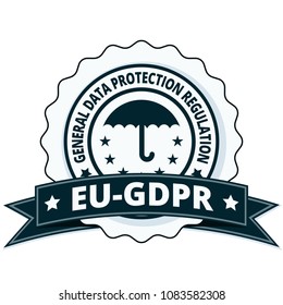 EU GDPR label illustration