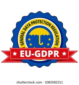 EU GDPR label illustration