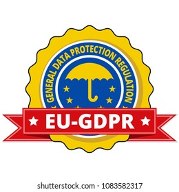 EU GDPR label illustration