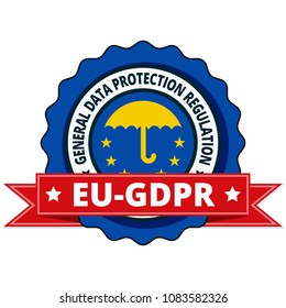 EU GDPR label illustration