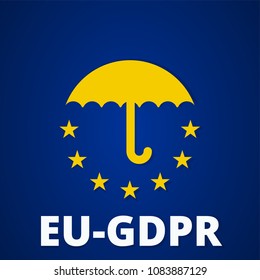 EU GDPR label illustration