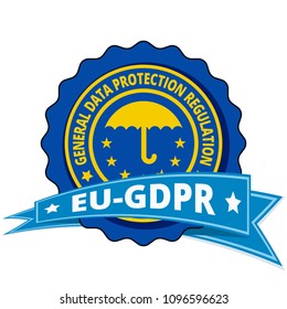 EU GDPR label illustration