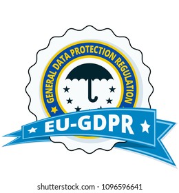 EU GDPR label illustration